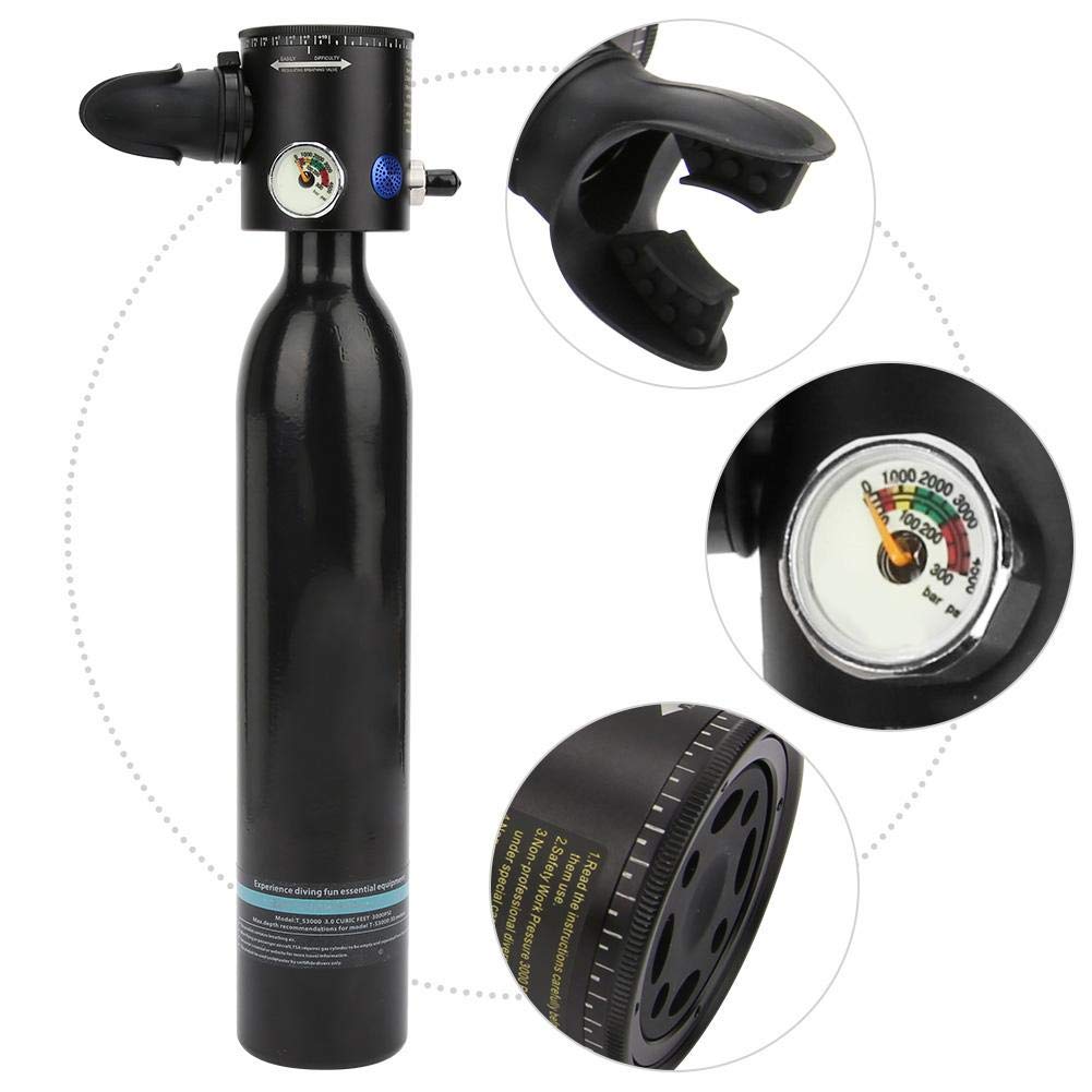 Bombola Da Sub Portatile 0.5L - Mini Bombola Ossigeno Per Immersione, Snorkeling E Emergenze - Foto 4