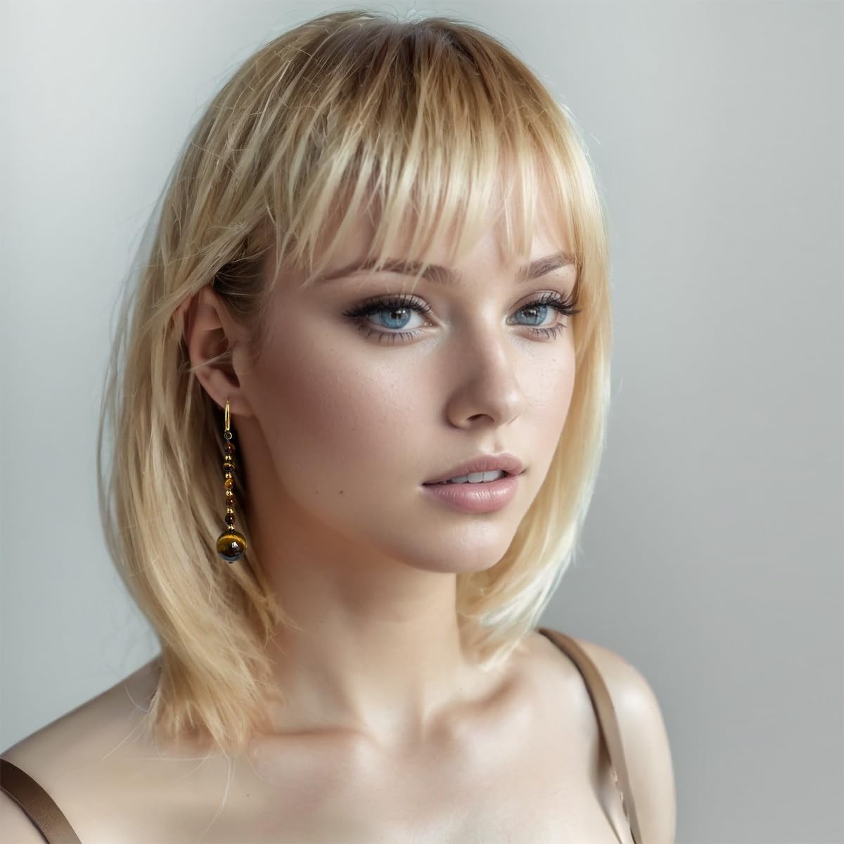 Jewever 18k Gold Plated 925 Sterling Silver with Natural Tiger Eye Stone Earrings for Women Energy Gemstone Earring Hypoallergenic Hoop Birthday Gifts - Image 7