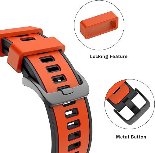 Miniatura 2 de ISABAKE Correas compatibles con Garmin Vivoactive 4Samsung Galaxy Watch de 1.65 pulgadas, correa de silicona de 0.866in para Ticwatch Pro S2E2Venu