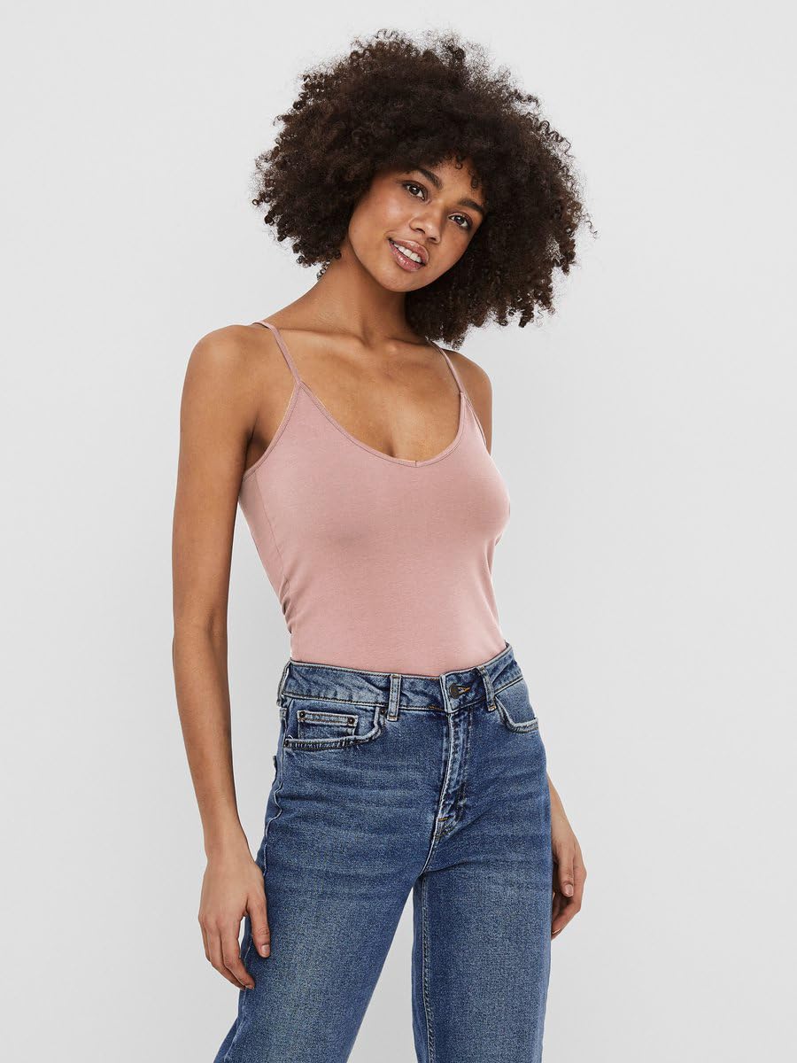 VERO MODA Damen Vmmaxi My Soft V Singlet Trägershirt / Cami Shirt