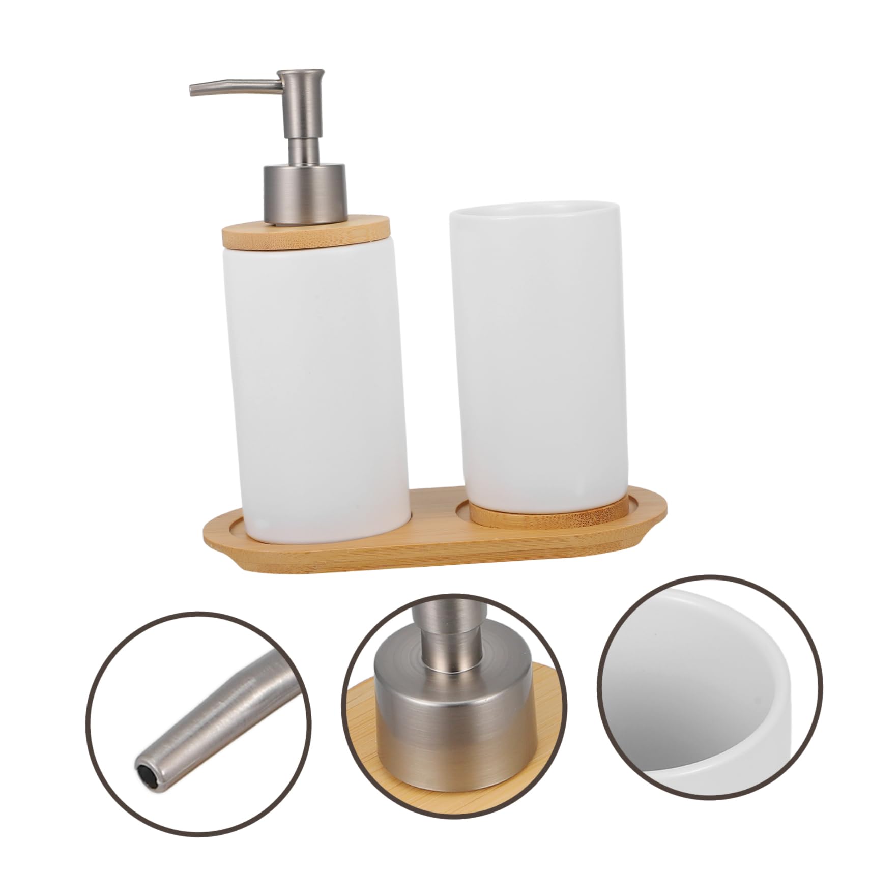 Amosfun Taza De Lavado De Dispensador De Jabón De Manos Soporte para Cepillo De Dientes Accesorios De Baño para Baño