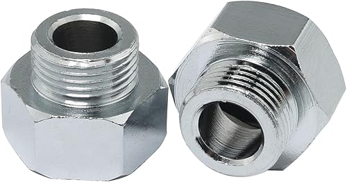 SJZBIN Adaptador reductor de latón plateado G 12 hembra a G 38 macho adaptador reductor de agua caliente adaptador de compresión para cocina baño