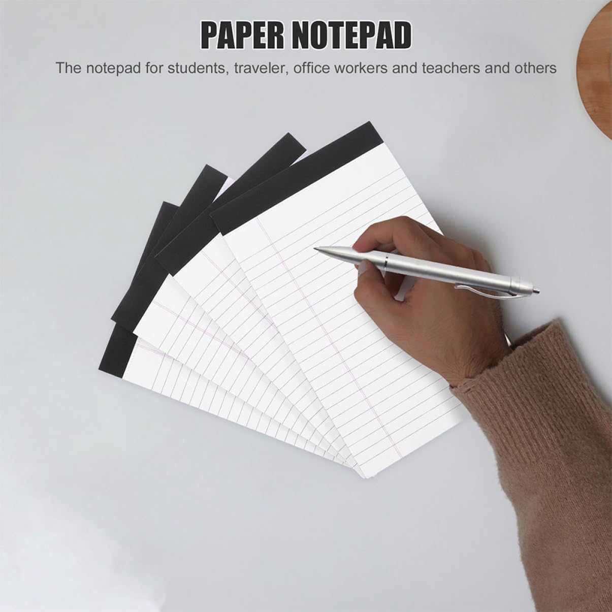 Bloc-notes A5 Ligné en Papier, 8 Livres, Bloc à Spirale
