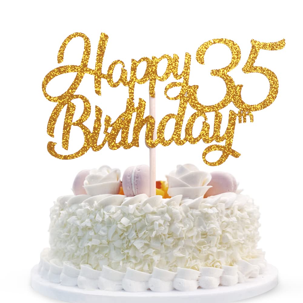 Sunny ZX 35th Birthday Decorations 35Years Blessed & Loved Cake