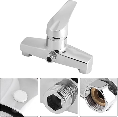 Miniatura 7 de Mezclador de ducha, mezclador de ducha de una sola palanca, mezclador de una sola palanca para baño, bañera de zinc, mezclador de una sola palanca