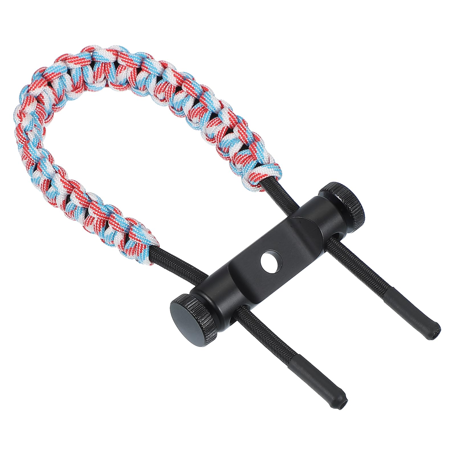 sourcing map Archery Bow Wrist Sling 15.75 Inch 550 Paracord Strap Compound Bow Stabilizer & Hand Loop Carrier Bow Stabilizer for Bow Hunting Shooting Red/Blue 1 Count