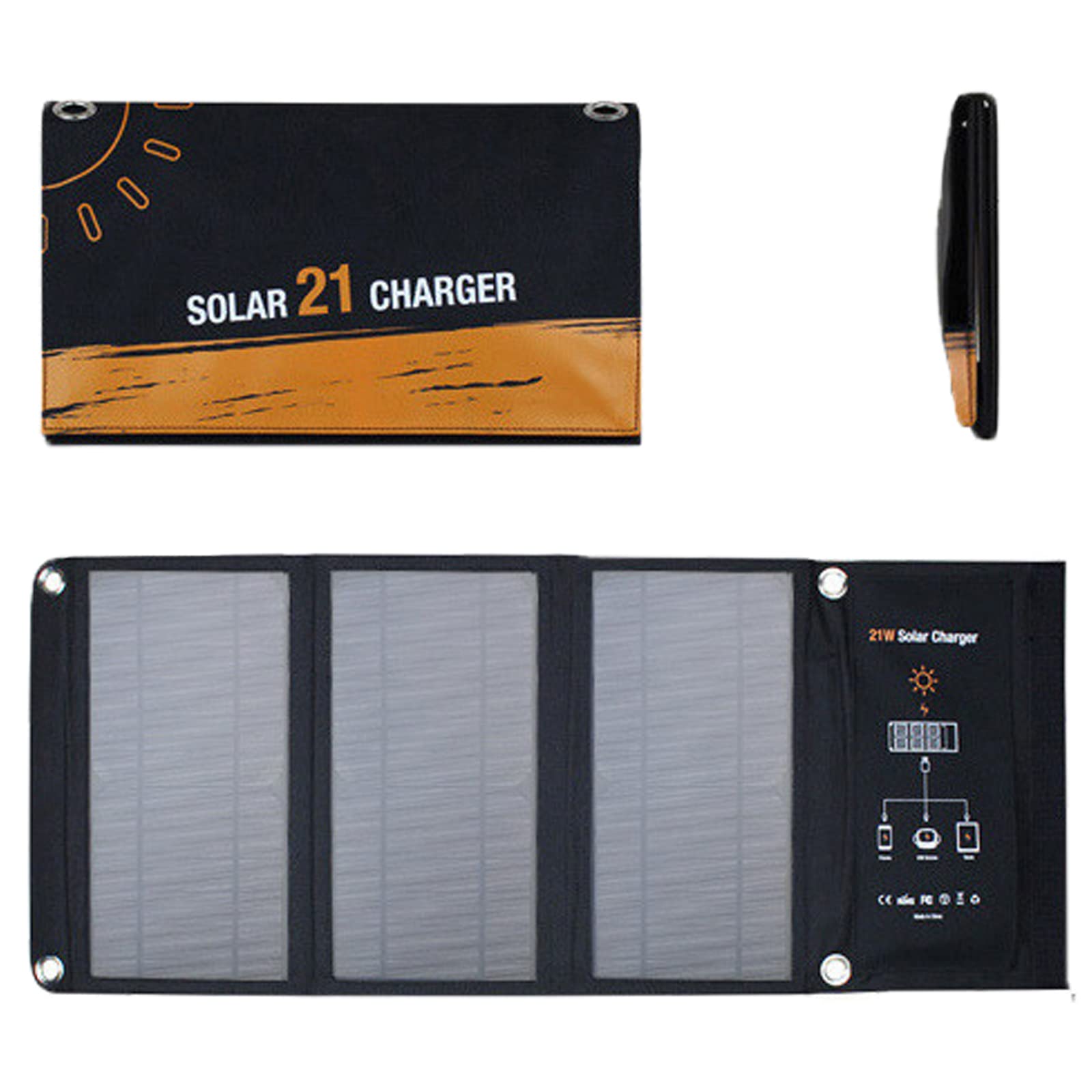 Panneau solaire pliable Kit de Panneau Solaire Portable 36 W, Chargeur