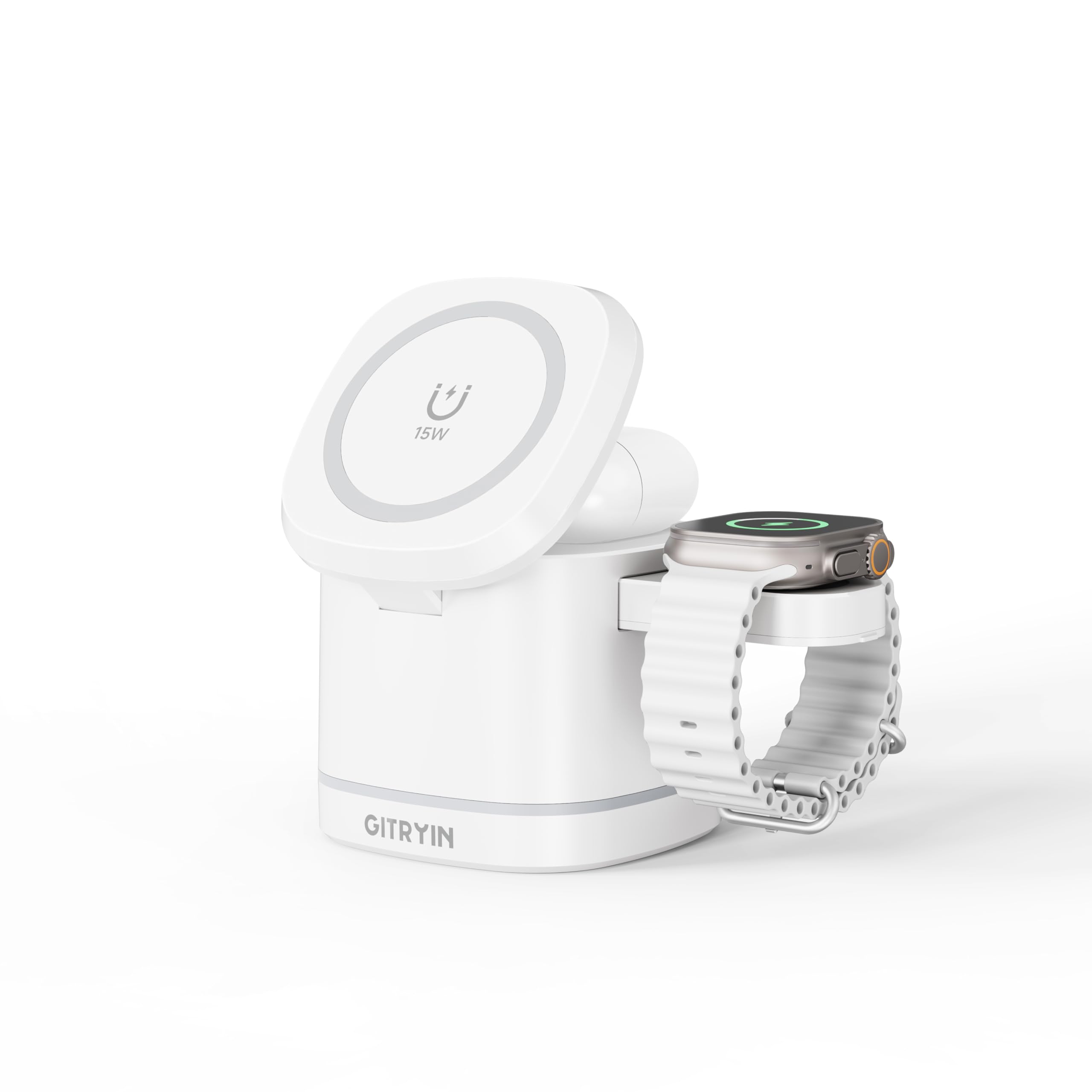 Amazon | Gitryin 3 in 1 折りたたみ式ワイヤレス充電ステーション
