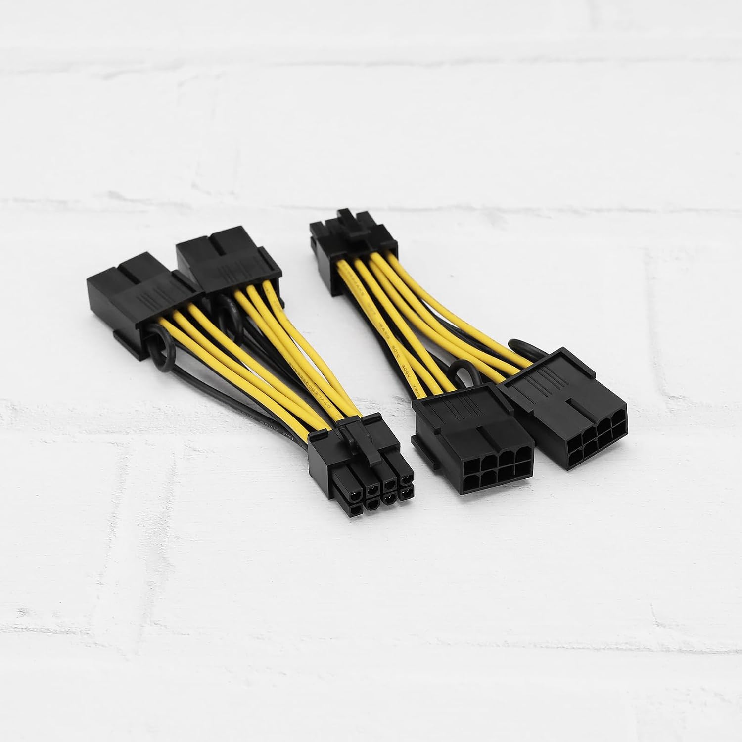 2 szt. Kabel zasilający karty graficznej 18AWG cynowana miedź procesor 8-pinowy męski na podwójny P-CIE 8-pinowy kabel żeński 030-0571-000 kompatybilny z Tesla K80 M40 M60