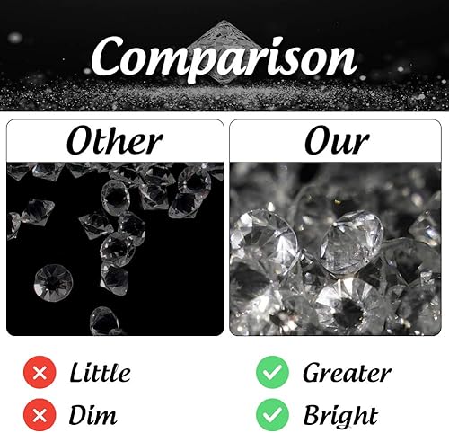 Miniatura 4 de HANSGO 500 diamantes, mini cristales falsos de vidrio transparente para rellenos de jarrones, decoración de boda, tesoro pirata, accesorios de fotos