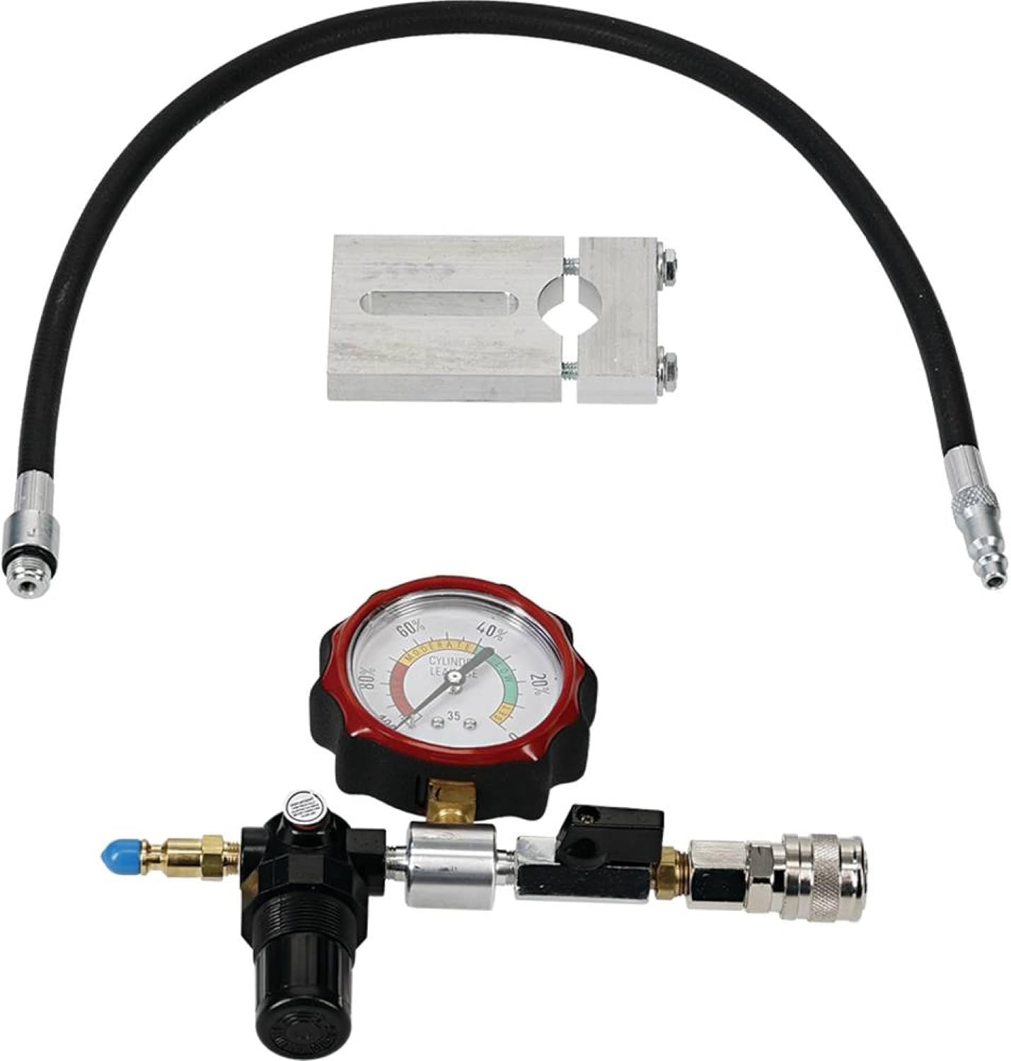 Rareelectrical Leakdown Tester With Ball-Valve And Crankshaft Holding Tool Lawn Mower Compatible With Honda Kawasaki Kohler Briggs & Stratton Replaces 19545 Pressure Washer Equipment Testing