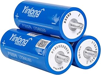 USA Stock 6pcs GreenLithium 2.3v 45ah OriginalYinLong Lto Cell 66160F Lithium Titanate Battery Fast Charging Batteries,30000 Cycles,-50℃~60℃ Suitable for Extreme Temperatures