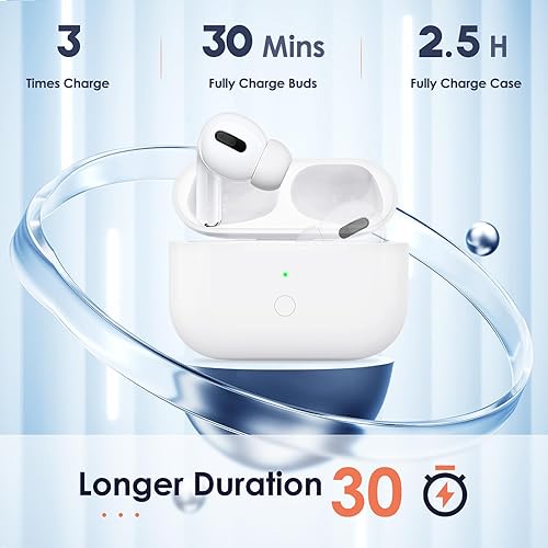 Miniatura 4 de Funda de carga inalámbrica compatible con AirPods Pro de 1 y 2 generación con carga USB-C, puerto de carga tipo C para AirPods Pro, funda de carga