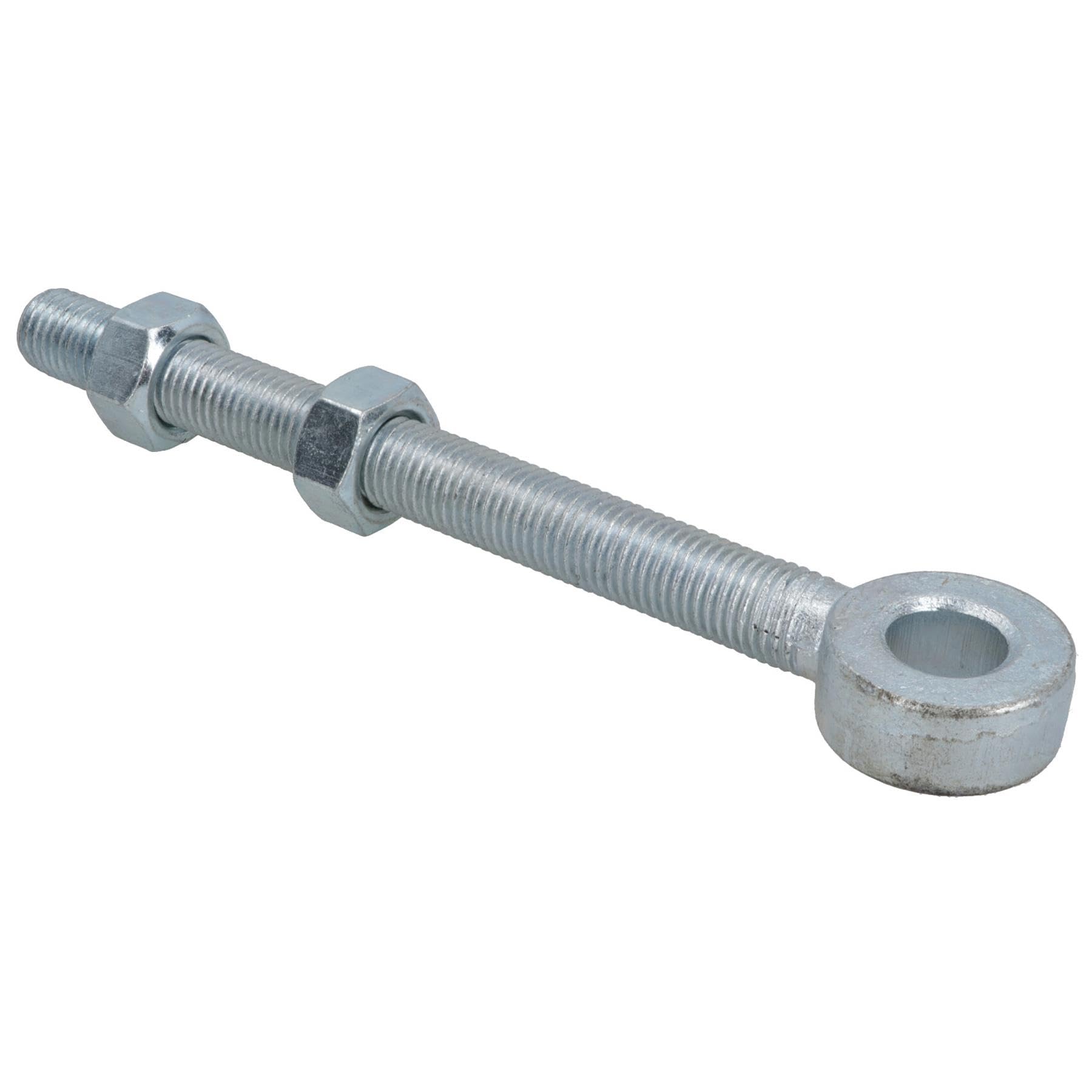 Zawias śruby z długim oczkiem do bramy obrotowej + nakrętki regulowane ocynkowane 20 x 150 mm 2 szt