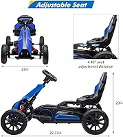 Vista 3 de Go Kart eléctrico para niños pequeños, Kart de deriva de 12 V con batería de 7 Ah, motor de 35 W, velocidad de seguridad altabaja máxima 2.8 MPH