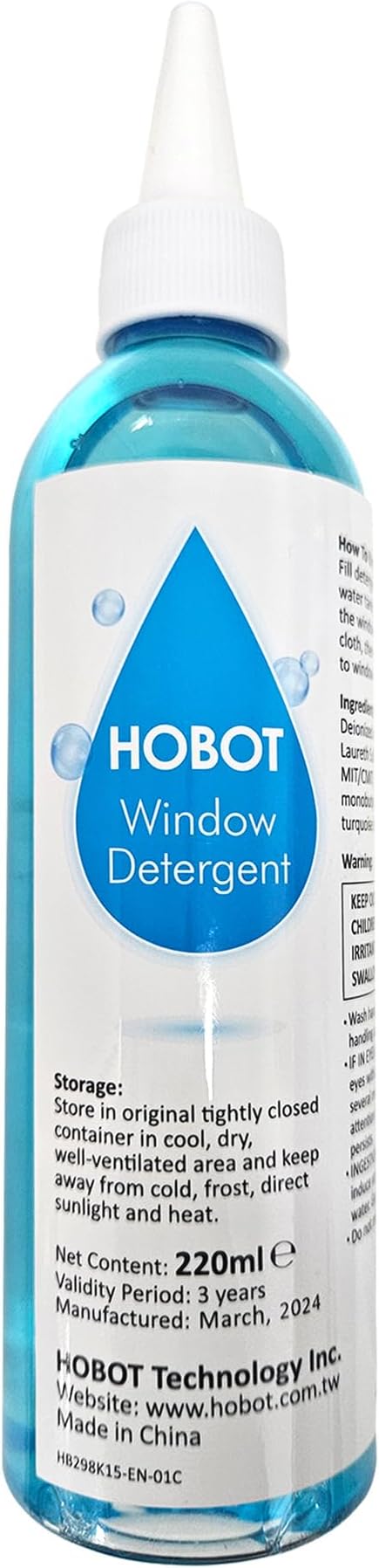 Window Cleaning Solution 7.4 fl oz (220 ml)｜Compatible Window Cleaning Robots S7 PRO / 298/388｜Anti-Streak Formula for Crystal-Clear Glass｜Maintains Ultrasonic Spray Performance