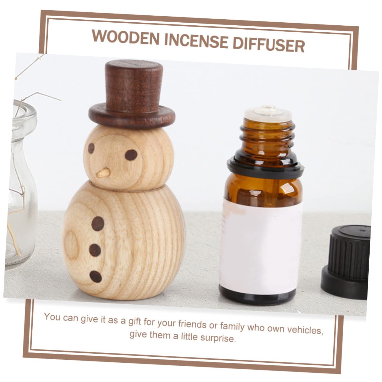 FRCOLOR 2St Aromazerstäuber Raumdiffusoren Diffusor-Schilf-Sticks Kerzenwachswärmer Room Fragrance Auto Innenraum ätherische öle Räucherholz im Auto Duftzerstäuber im Auto hölzern