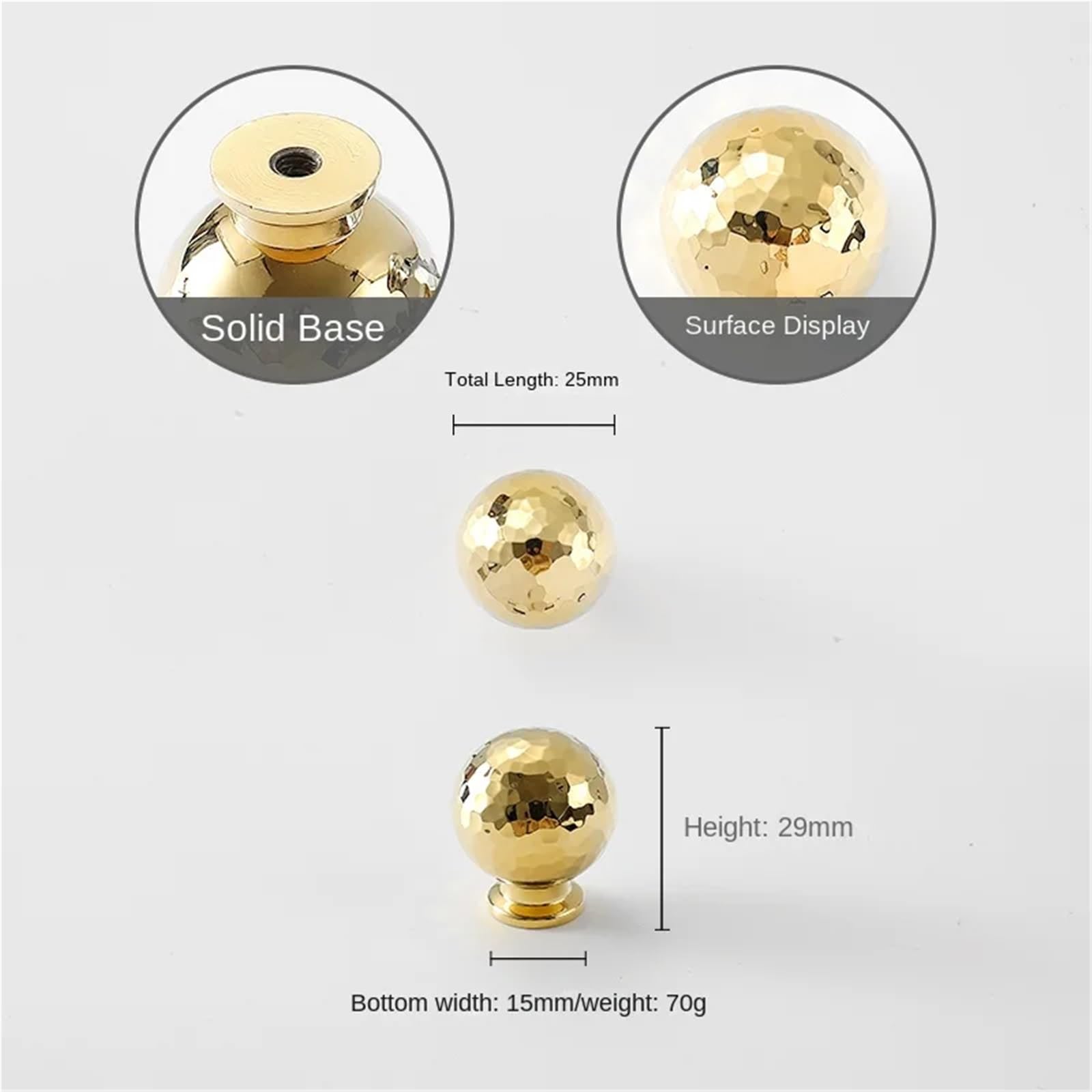 DFLPBHAV Simple Gold Drawer Furniture Rhombic Single Hole Cabinet Door Handle Cabinet Wardrobe Silver Handle 1Pcs(5344Bright Gold-S)