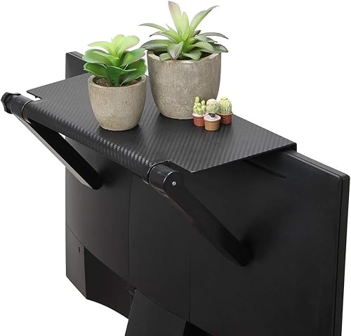 Miniatura 2 de AHIER Estante de caja de cables de 13 pulgadas para TV montado en la pared, soporte superior de TV en monitor de computadora de escritorio para