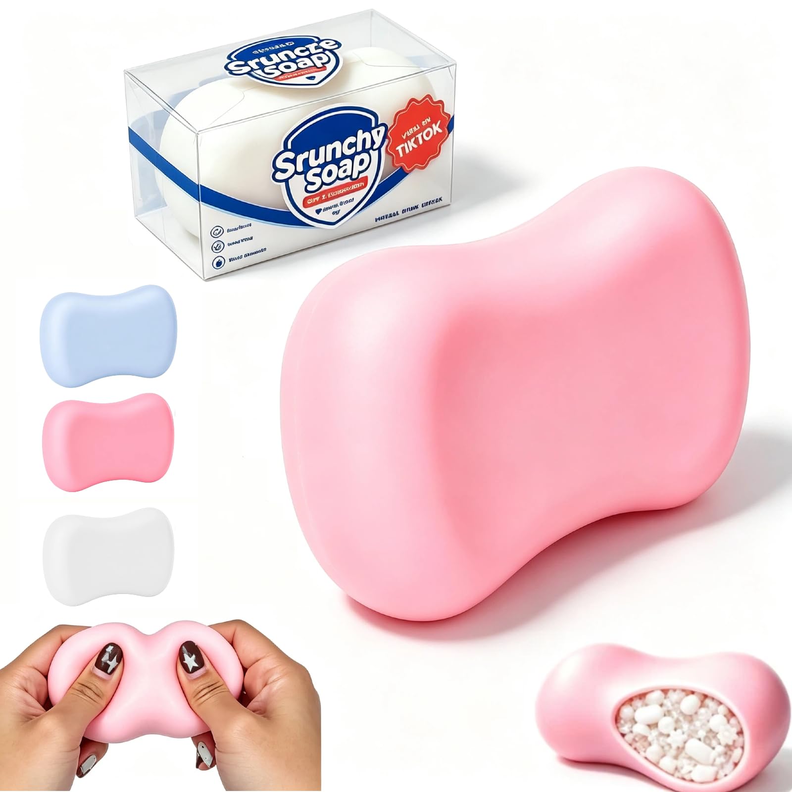 Crunchy Soap Squishy Stress Ball，Soap B：Soap