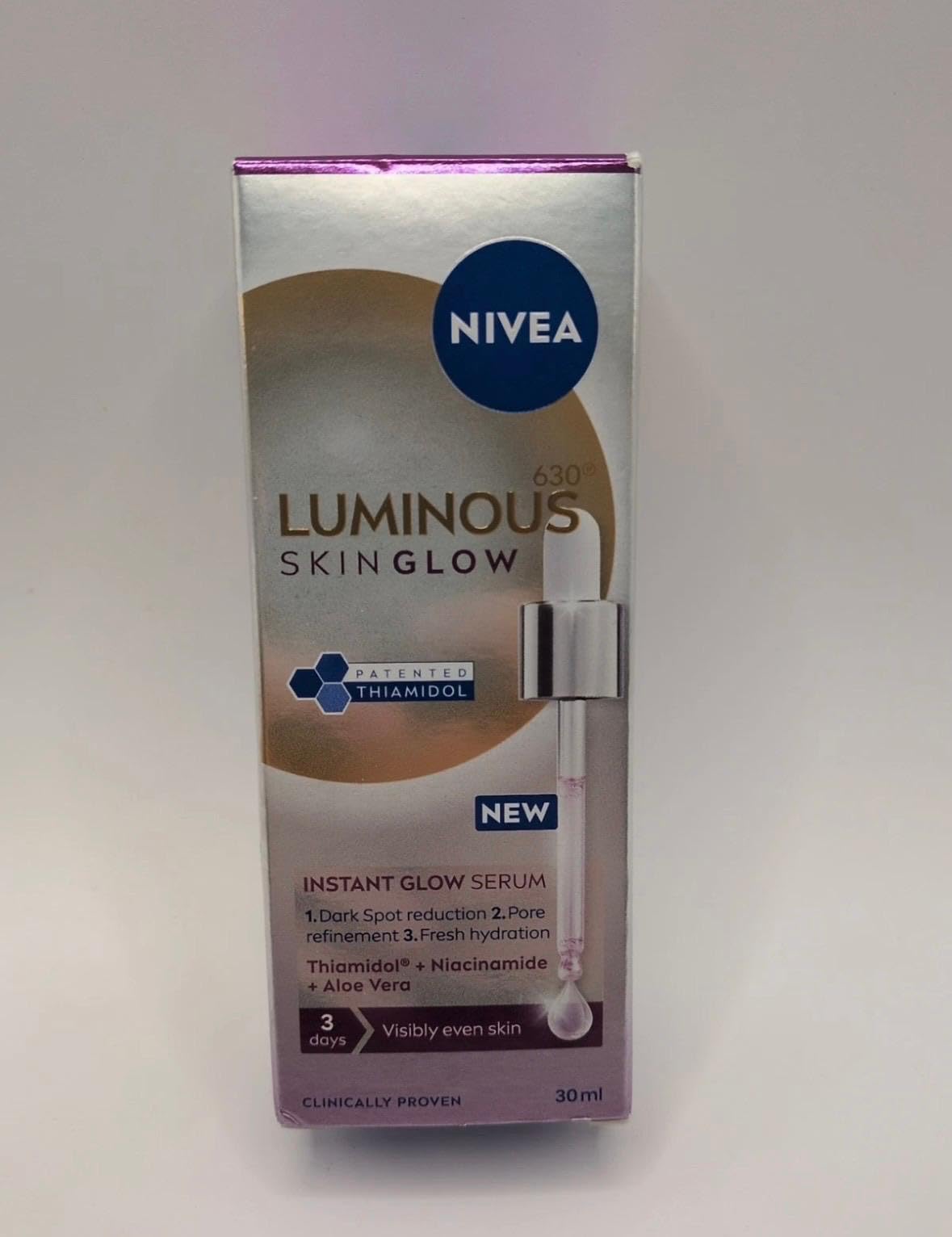 Luminous 630 Even Glow Serum with Thiamidol 30ml, Serum for Face with Niacinamide and Aloe Vera, Refines Pores and Hydrates for Clear, Glowing Skin