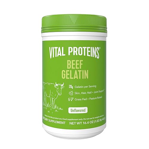Gelatina de carne vacuna, proteína de colágeno, criado a pastura, alimentado con pasto, sin OGM, Vital Protens