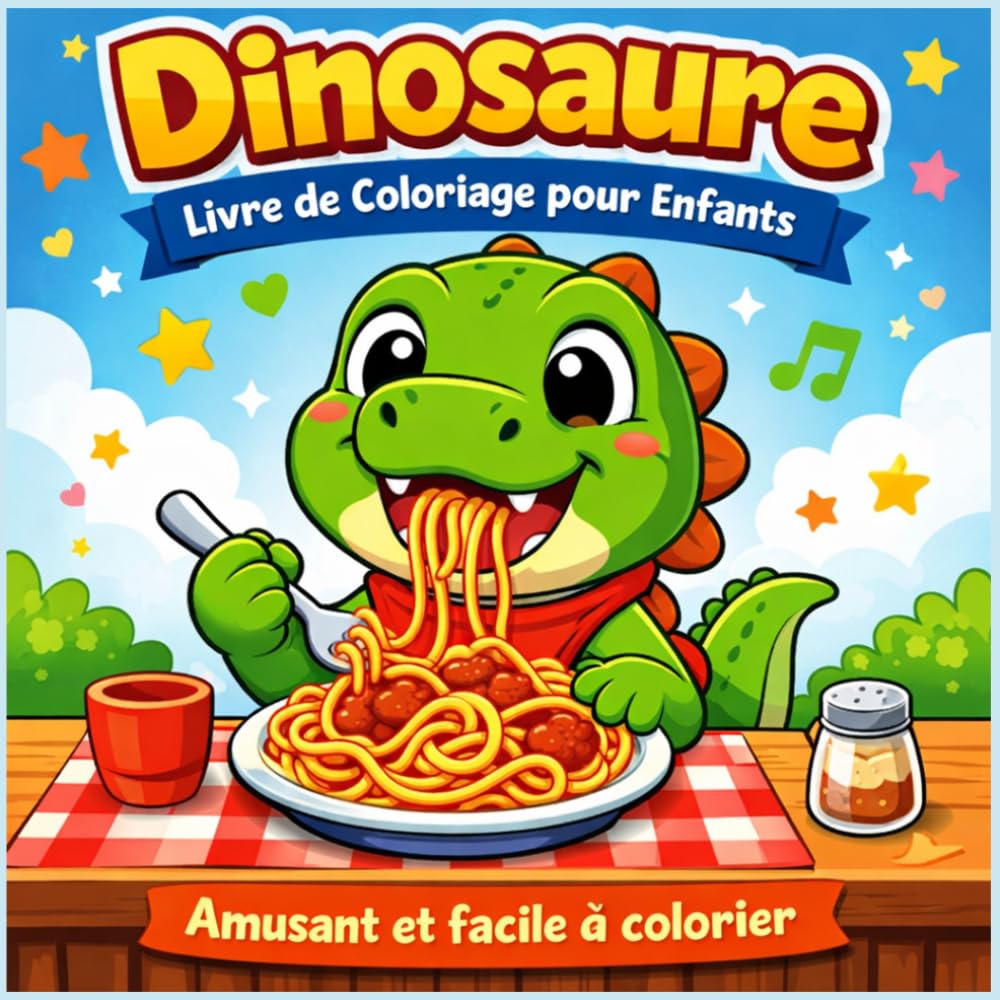 Dinosaure Livre de Coloriage pour Enfants: 30 Pages Amusantes de Dinosaures à Colorier pour Stimuler la Créativité des Enfants