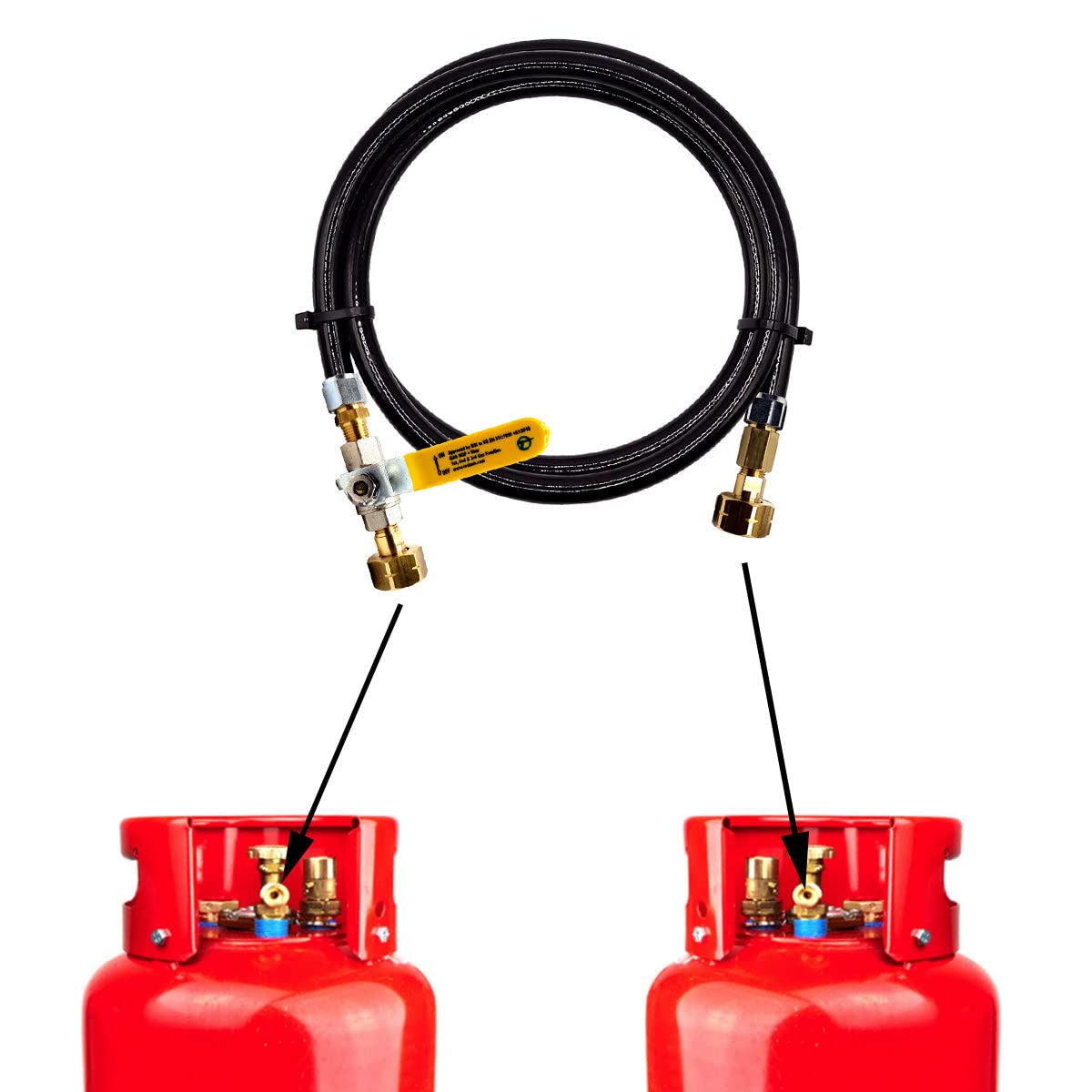 Zestaw adapterów LPG GPL do zdalnego napełniania europejskiej butli z propanem 21,8 mm z rurą 2-metrową