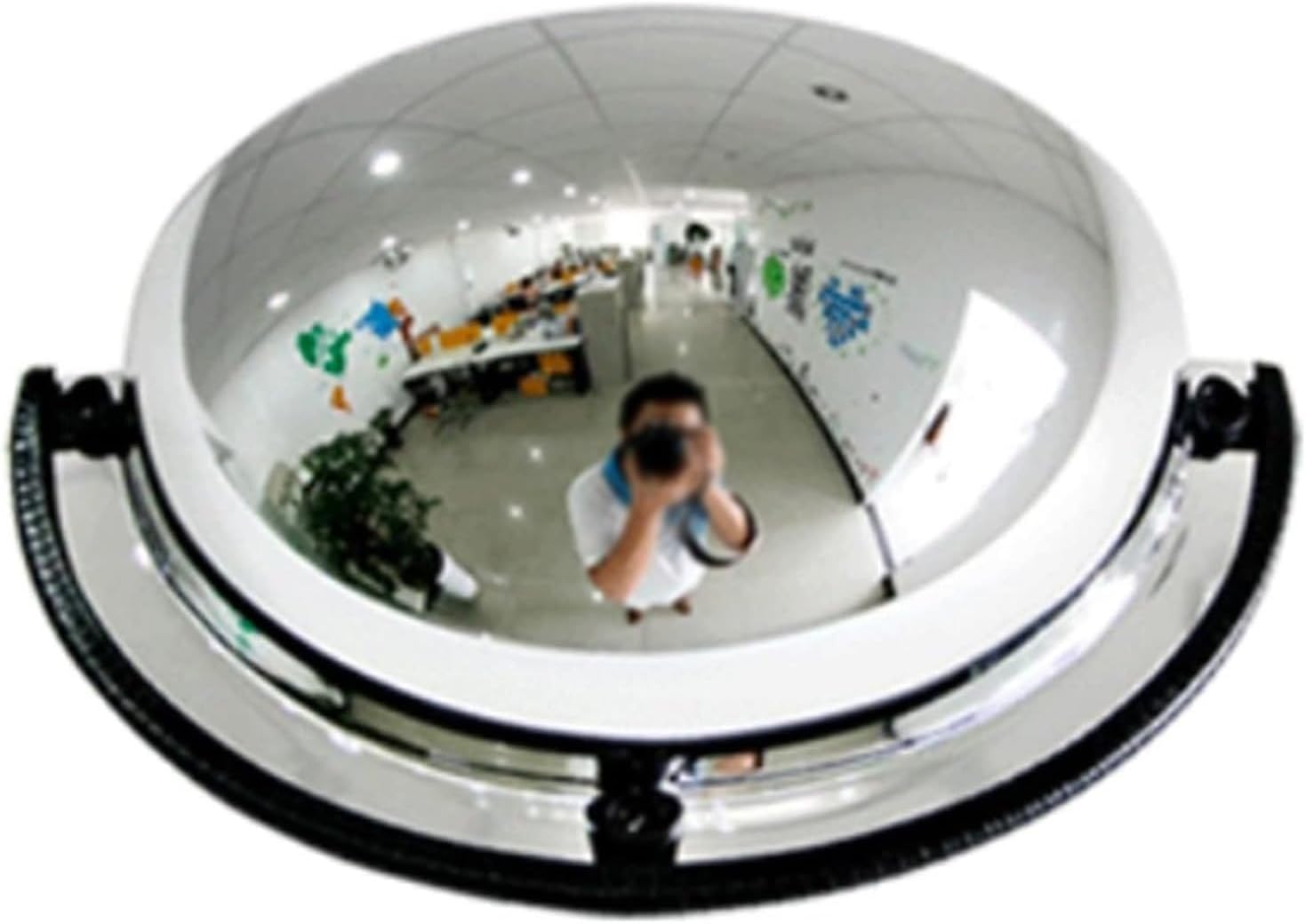 Specchio convesso panoramico a mezza cupola, specchio antifurto, specchio convesso, specchio acrilico di sorveglianza, angolo di visione di 180 gradi, specchio sferico da 1/4(30cm)