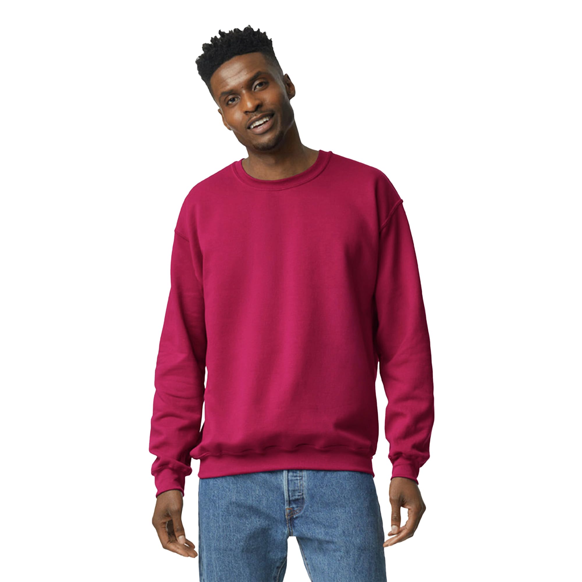 Gildan Unisex's Fleece Crewneck Sweatshirt, Style G18000, Multipack Shirt, Cardinal Red (1-Pack), XXXL
