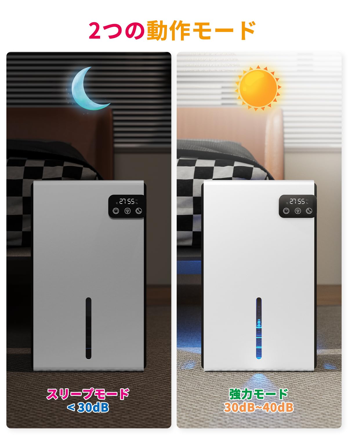 Amazon | 衣類乾燥 除湿機 コンパクト 静音【除湿能力1L/日・2.5L水