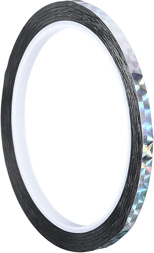 PATIKIL Cinta prisma de 0.2 pulgadas x 55 yardas, adhesivo reflectante holográfico metalizado para detallar decoración de pared, arte de decoración,