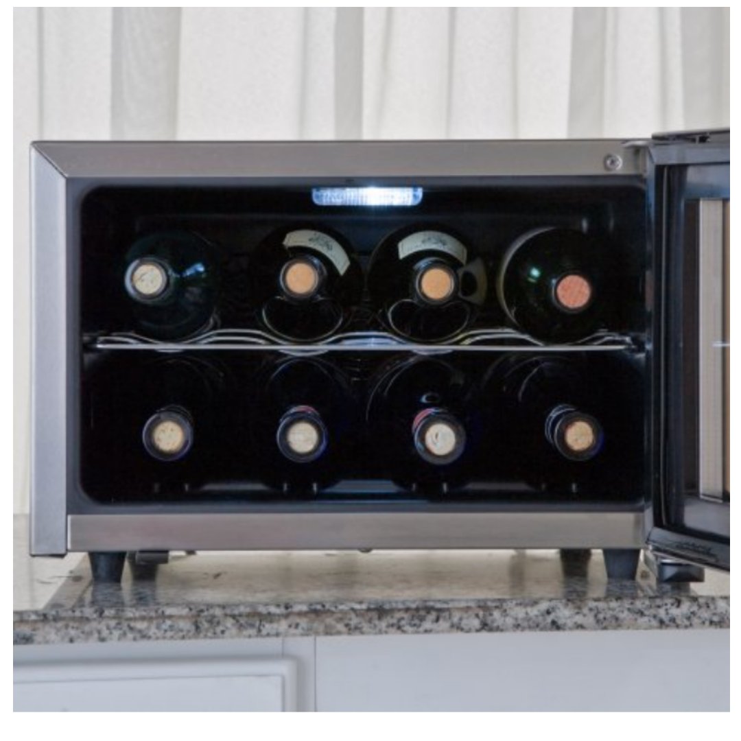 Magic Chef 8 Bottle Stainless Steel Countertop Wine Cooler on Fridge.com - View 2