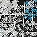 OuMuaMua 1200Pcs Snowflakes Confetti Decorations for Christmas, White and Blue Winter Confetti Snow Party Pack for Wedding Birthday Holiday Party Table Decorations Supplies