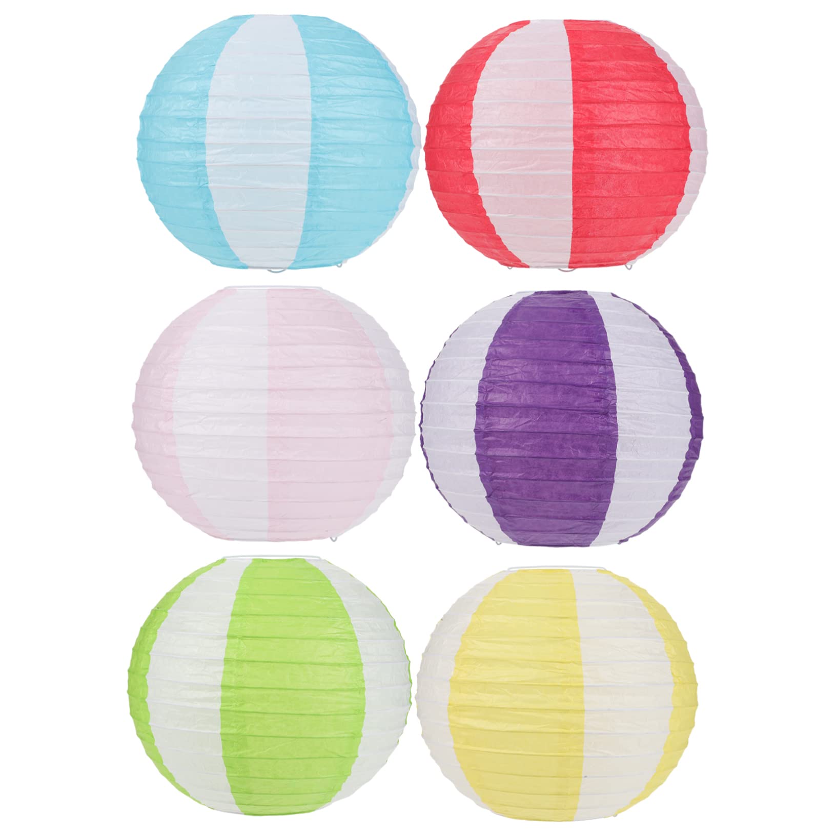 Cabilock 5 Sätze Farblich Passende Papierlaternen Hochzeitsdeko Hochzeitsdeco Rundes Papier Rundes Pergamentpapier Liner Chinesische Laternen Chinesische Papierlaternen Metall 6 Stück * 5