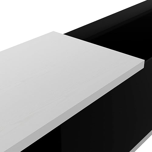 Miniatura 8 de Rhomtree Soporte de TV con 3 cajones para TV de 80 pulgadas, centro de entretenimiento para consola de TV con 6 patas champán para sala de estar y