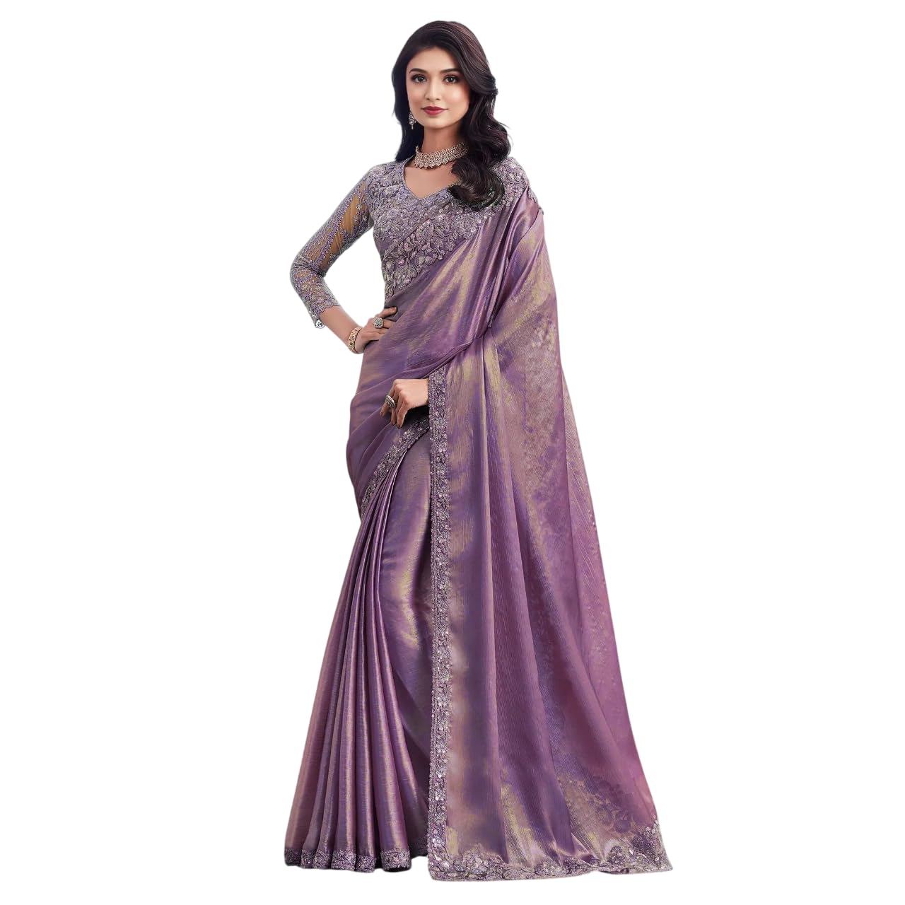 shyamlata Women's Sequence Work Bollywood Heavy Embroidery Georgette Wedding Designer Sarees (Latest-Party-Collection)-picture-34