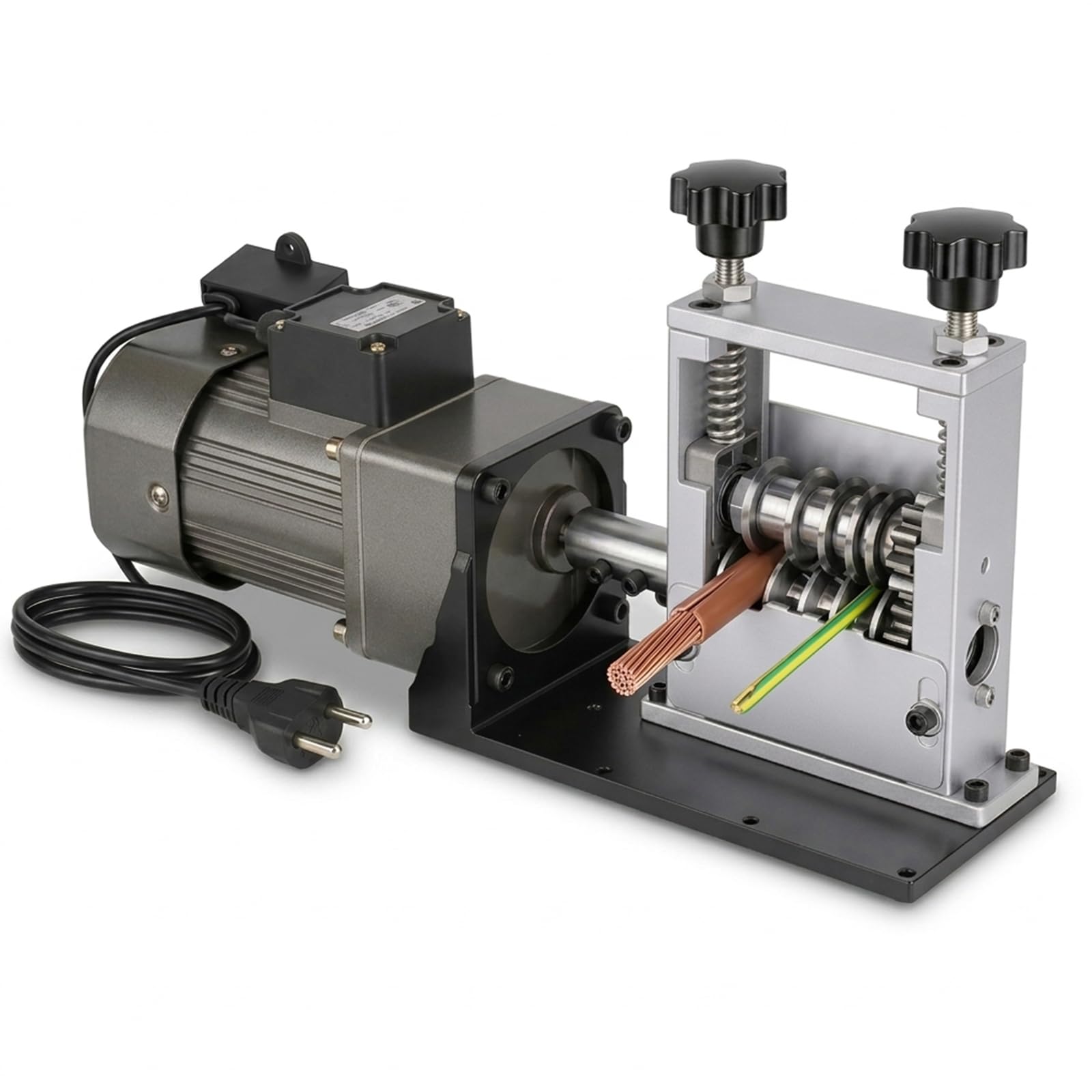 Peladora de Cables Eléctrica, Máquina Pelacables Automático 60W con 6 Agujeros para Cable de Cobre de 3-17mm Herramienta de Pelado para Reciclaje de Chatarra Pelacables Profesional