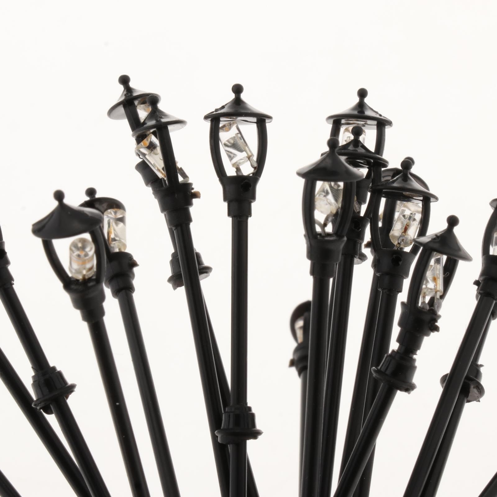 Butyeak Lot De 10 Mini Lampadaires – Modèles Rétro Pour Maison De Poupée, Jardin De Fée Et Paysages Miniatures
