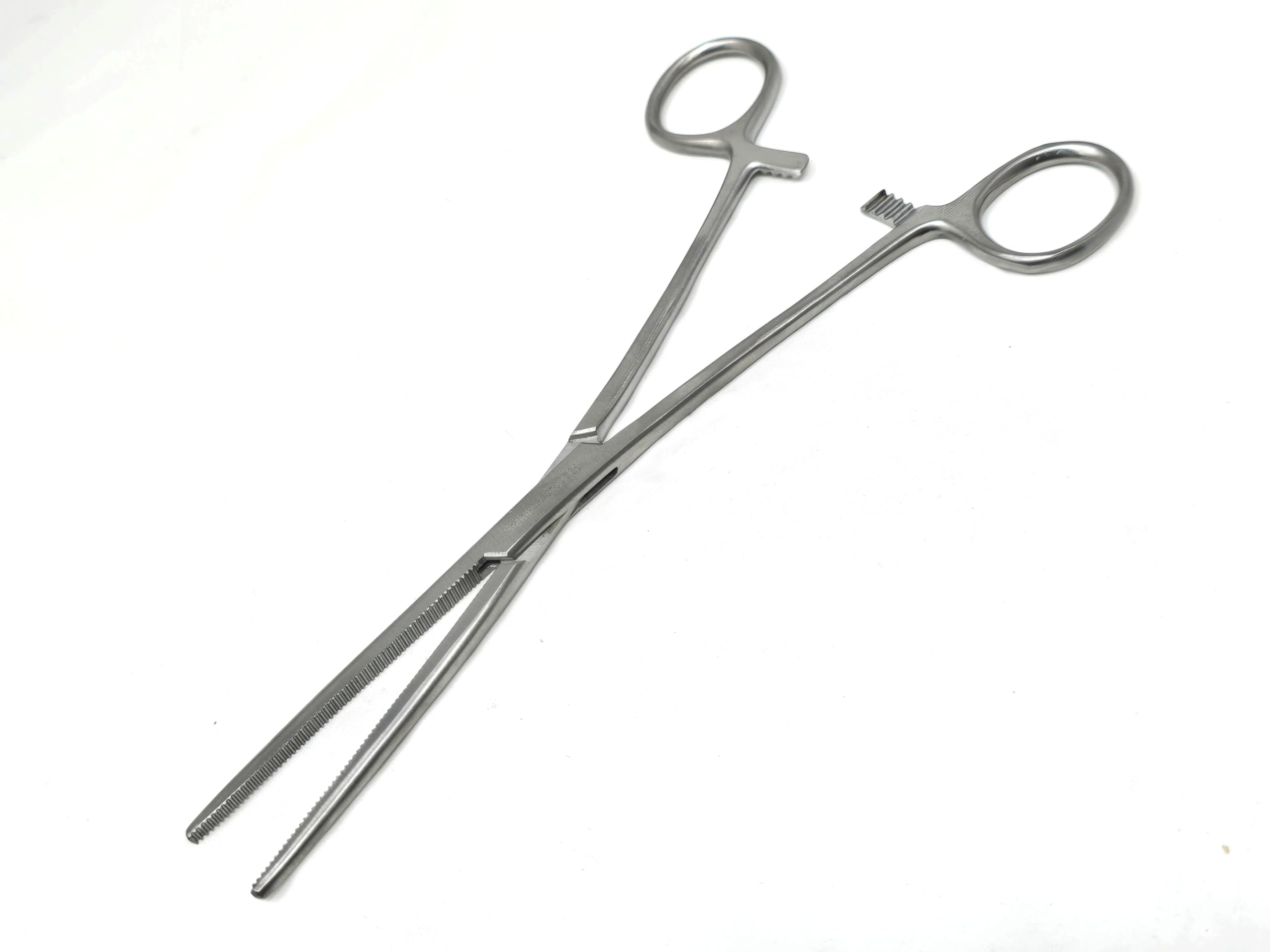 2 Pc 8" Locking Straight & Curved Stainless Steel Hemostat Forceps Set Ideal for EMT, Firefighter, Dental, Hobby, Fishing, Electronics, Pruning, Taxidermy + More — Amazon image 2