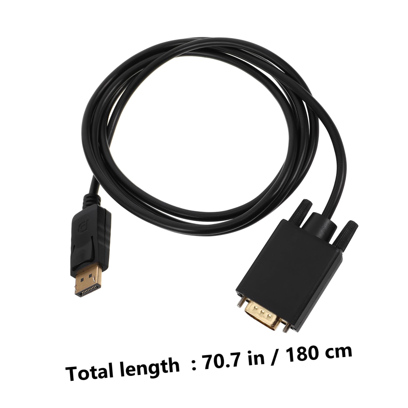 KALLORY 1.8M Displayport to Vga Converter Cable High Definition Adapter for Monitors for Office Home Use Lightweight and Portable Design for Clear