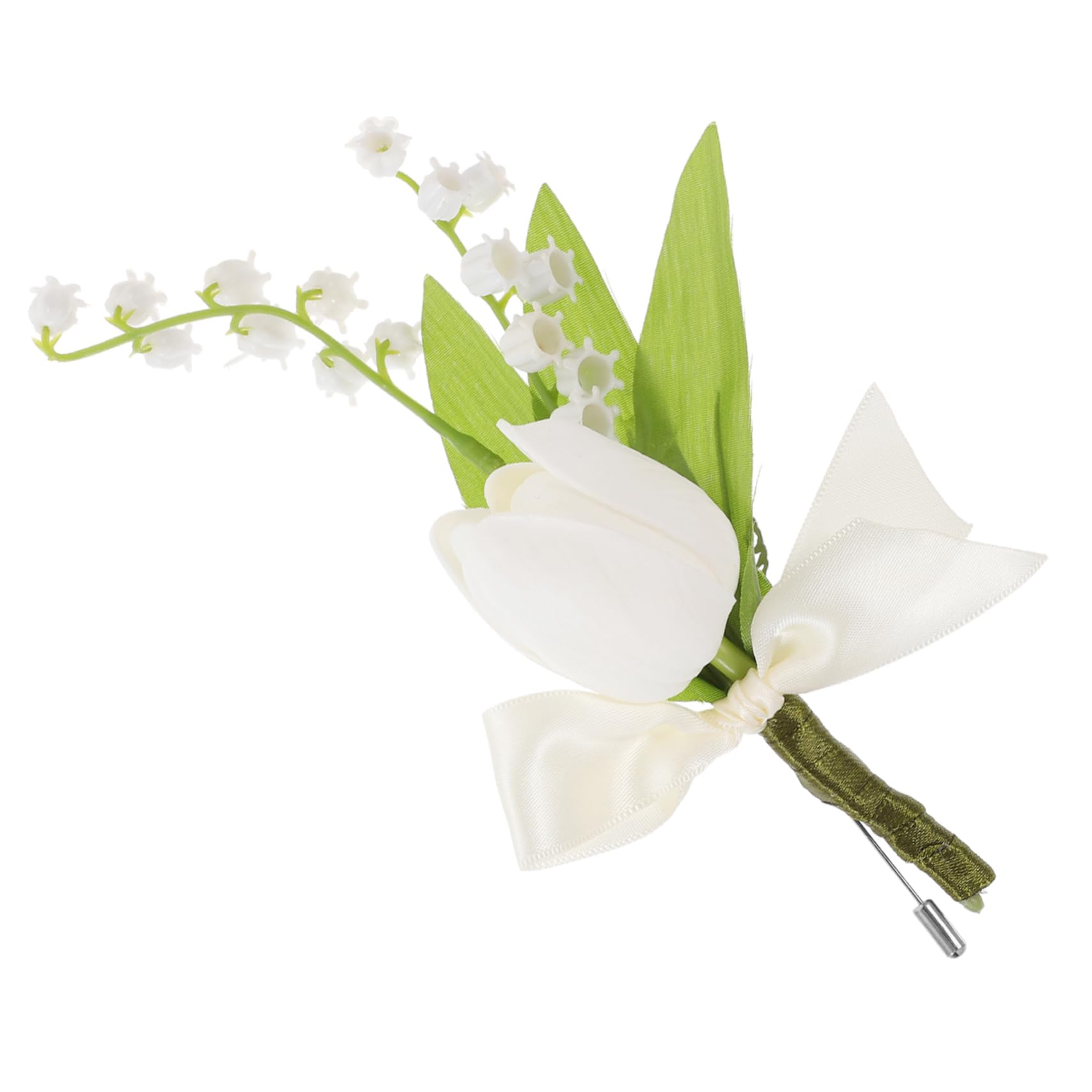 OUNONA Boutonniere de Flores simuladas Boutonniere de Flor de tulipán Ramillete de Flores secas Artificial Flowers Casamento decoração Flores Artificiales decoración de Boda Ramo de Novia