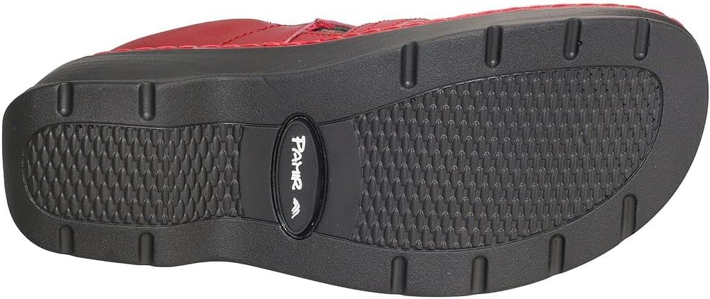 Women's Mary Jane Clogs and Mules Leather Shoes with Arch Support 6 Burgundy