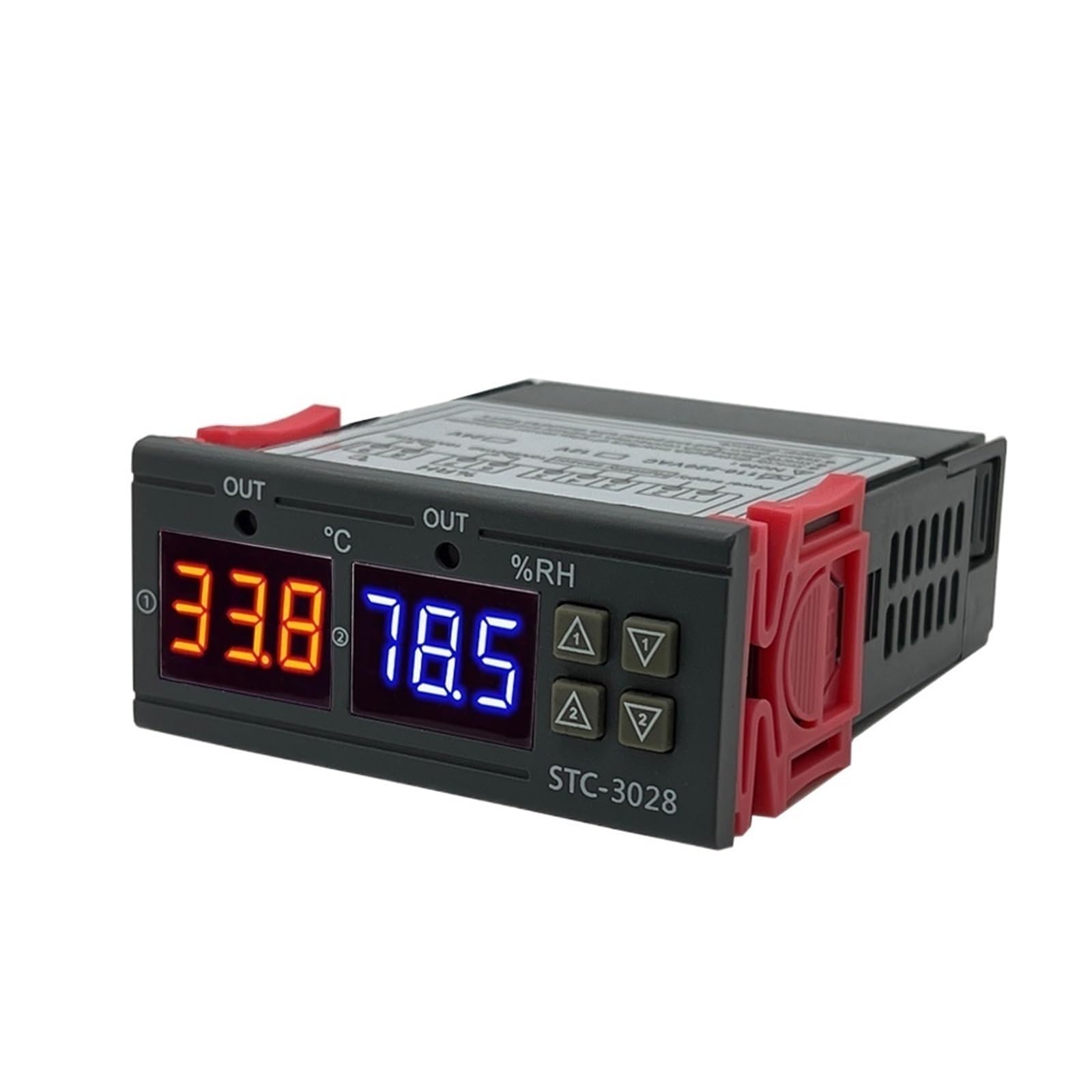 Digital Thermostat, Dual Digital Thermostat ,Temperature Humidity Control STC-3028 Thermometer ,Hygrometer Incubator Controller AC DC 12V 24V