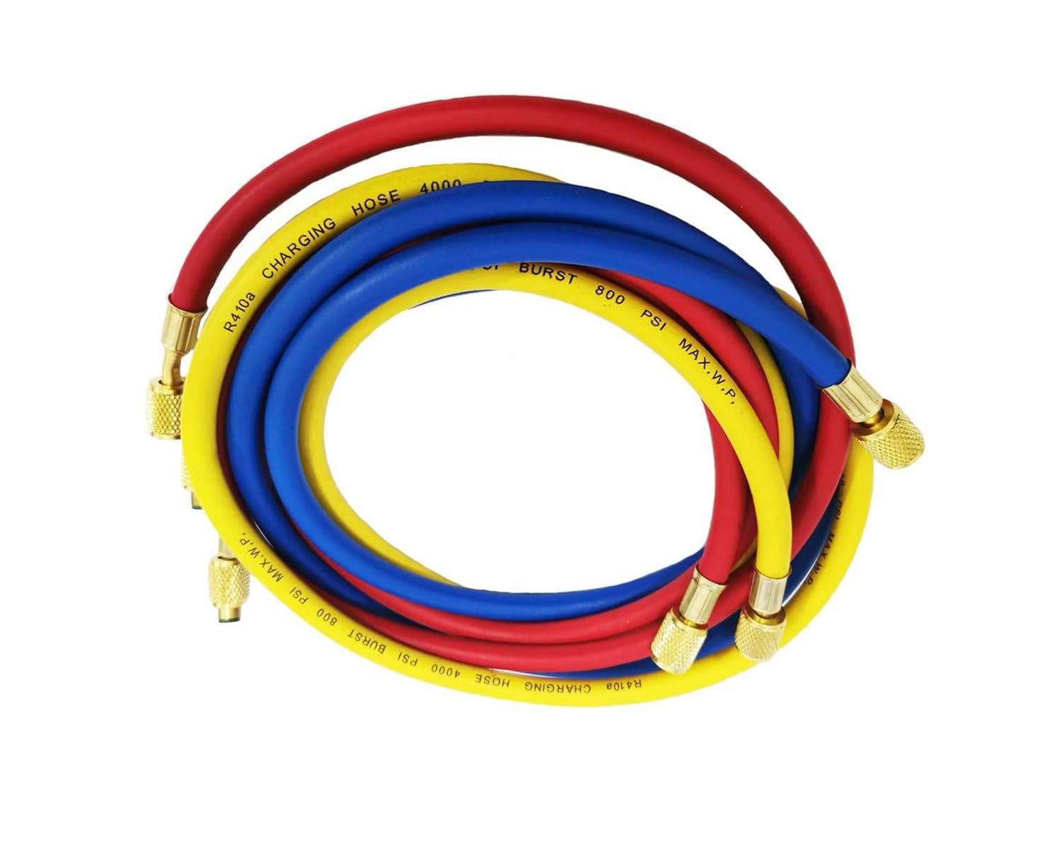 R410A Lot de manomètres de collecteur de réfrigération avec 3 raccords SAE de 6,35 mm pour réfrigérants R410A, R134A, R12, R22, R502