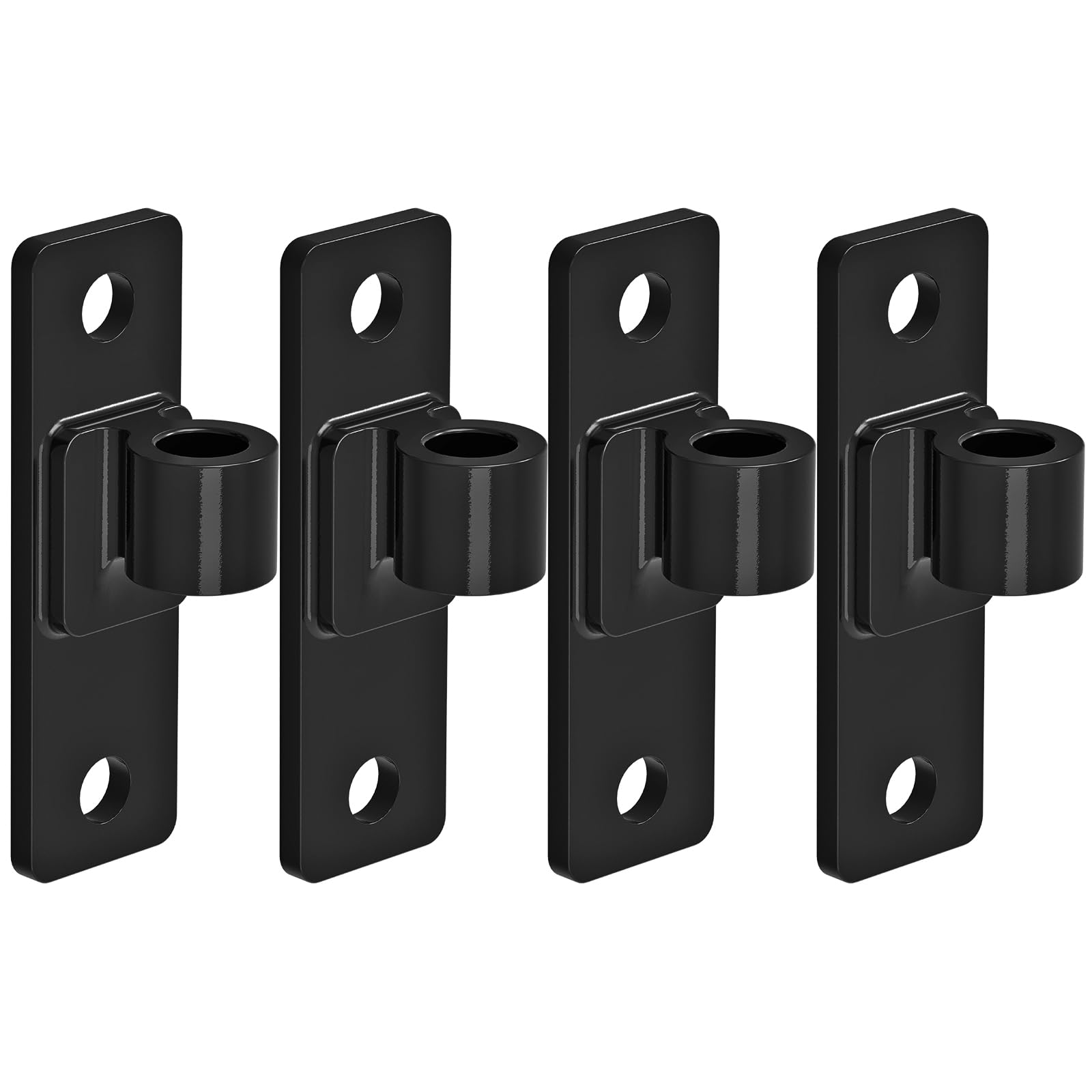 Insaga Wall Mount Gate Hinge Heavy Duty Wood Fence- 6mm Thick Steel with Anti-Scratch E-Coating -0.65" Hole Size - 4.9" x 1.5" for for Farm Gates, Fences, Barns, Sheds & Outdoor Gates, 4Pcs