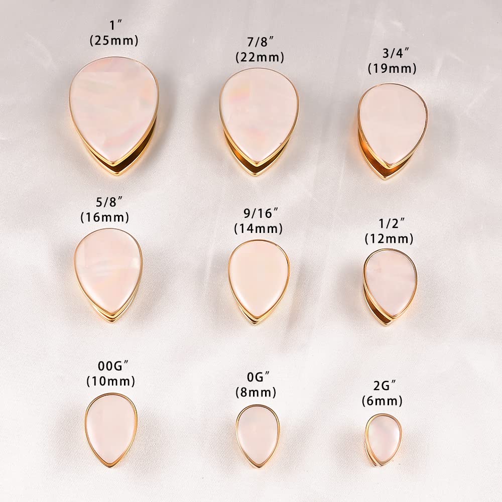 Vankula Dilatatori Lobo Single Flared tunnel dilatatore orecchie in Acciaio inossidabile Conchiglia a goccia lobi piercing espansori Gioielli Uomo Donna 6mm a 25mm