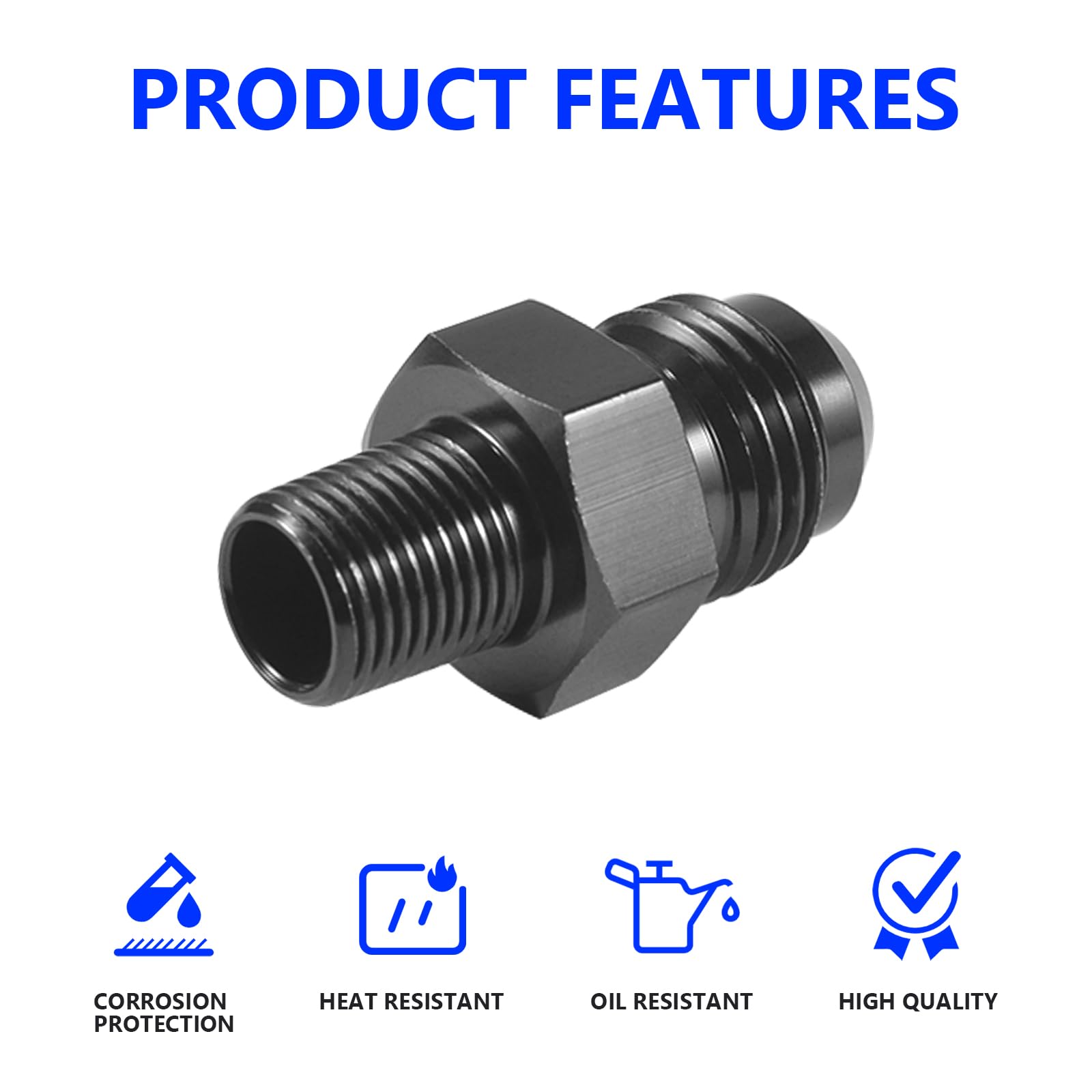 X AUTOHAUX 2 Stück Adapter AN6 Auf 1/8 NPT - Reduzierstück Für Auto Schlauchverbindungen