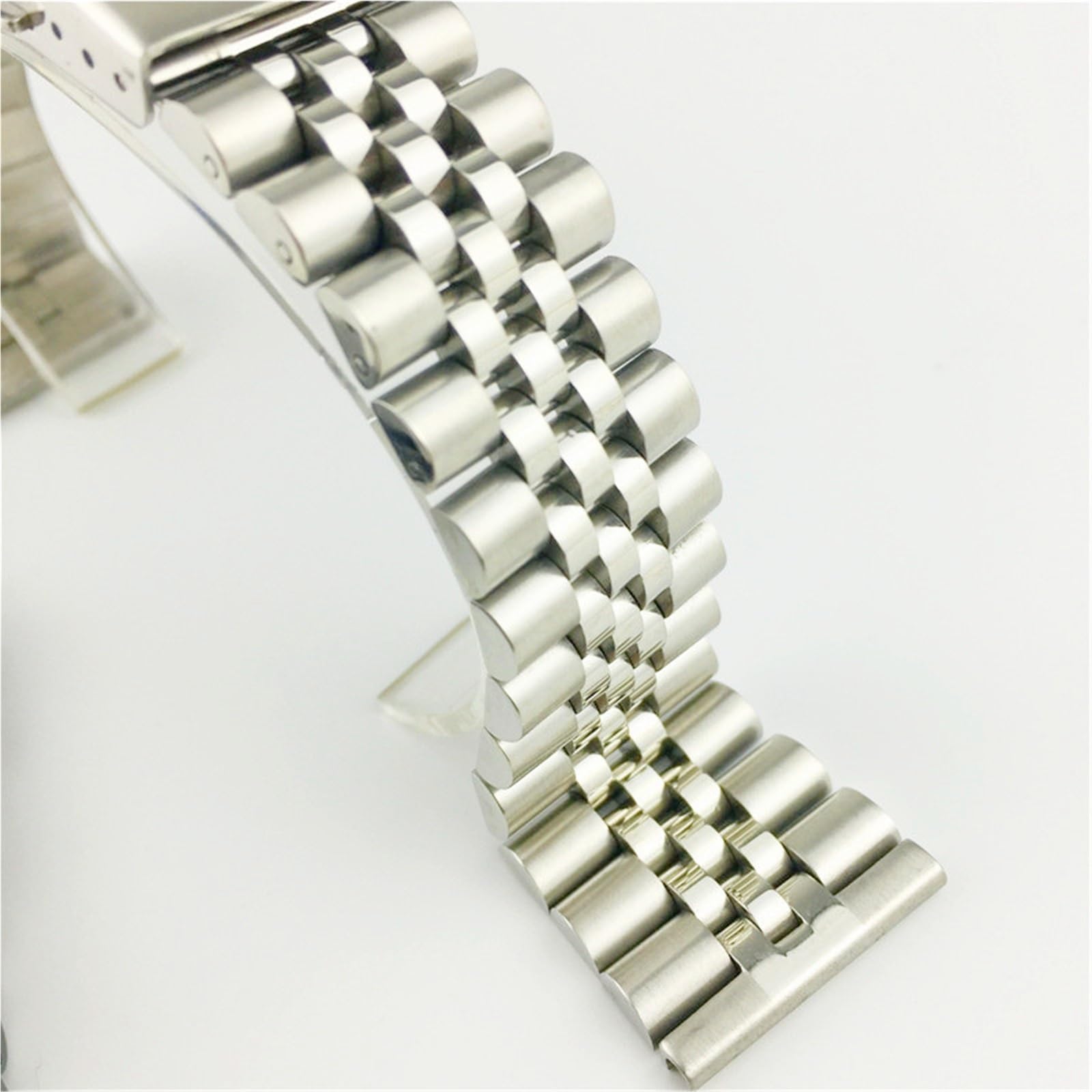 Correa de Reloj de Acero Inoxidable sólido, Hebilla Plegable, reemplazo de liberación rápida for Hombres y Mujeres, Adecuado for Relojes Tradicionales