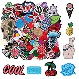 20pcs Random Assorted Styles Embroidered Patches, Sew On/Iron On Patch Applique for Clothing Accessories